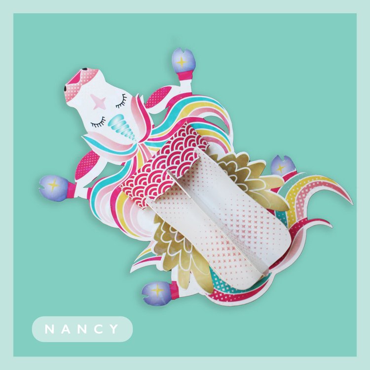 Nancy the Unicorn Walkypop Greetings Card