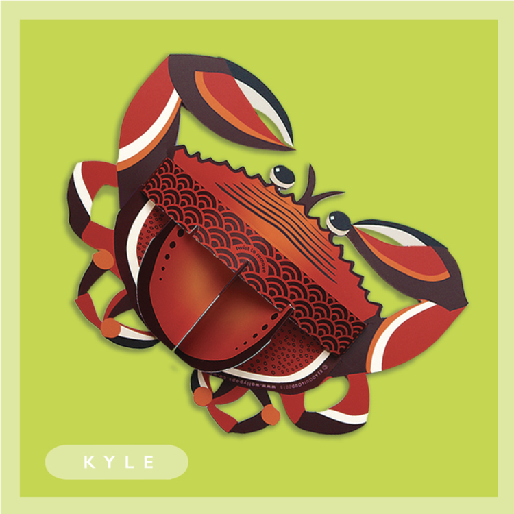 Kyle the Crab Wallypop Greetings Card