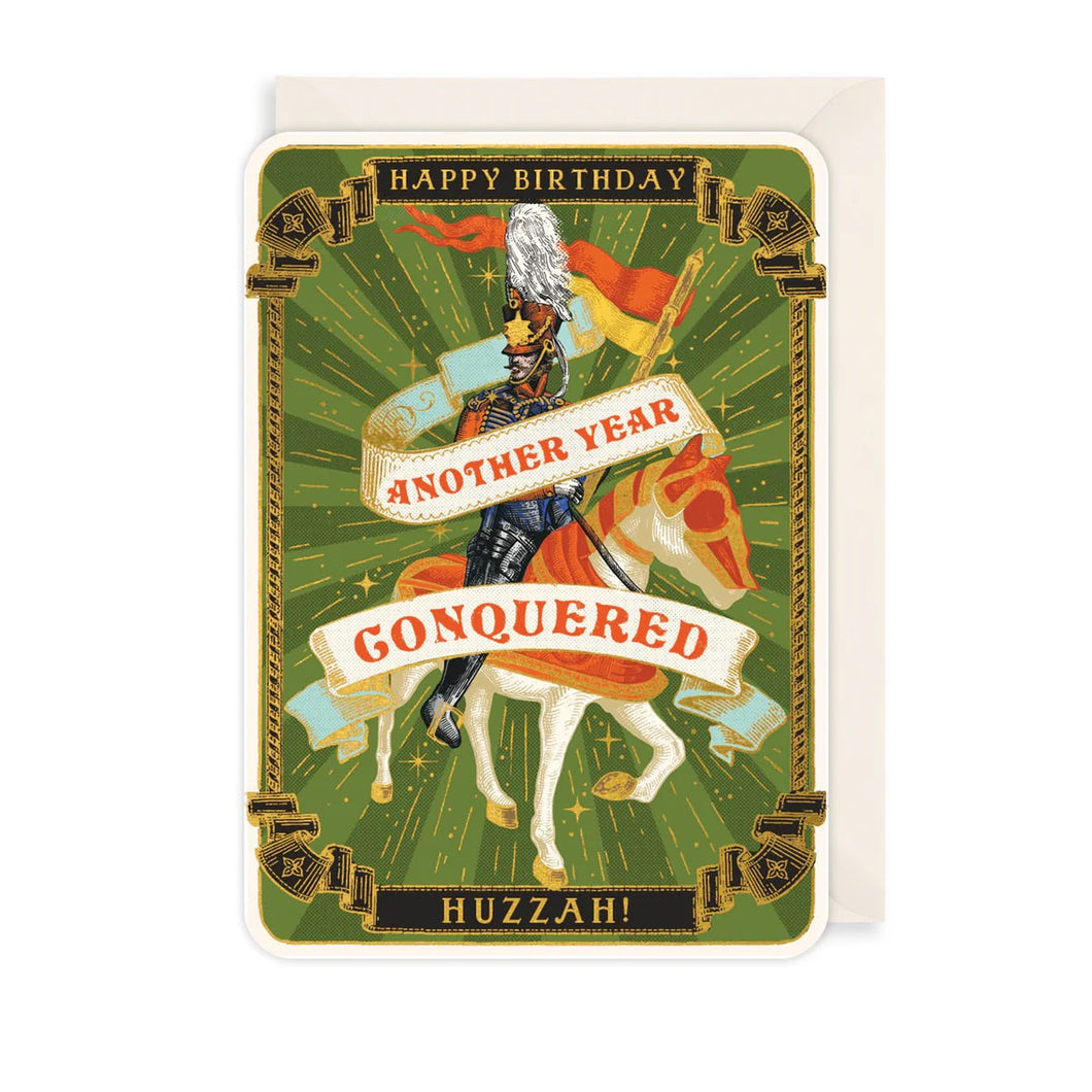 Another Year Conquered Birthday Greetings Card