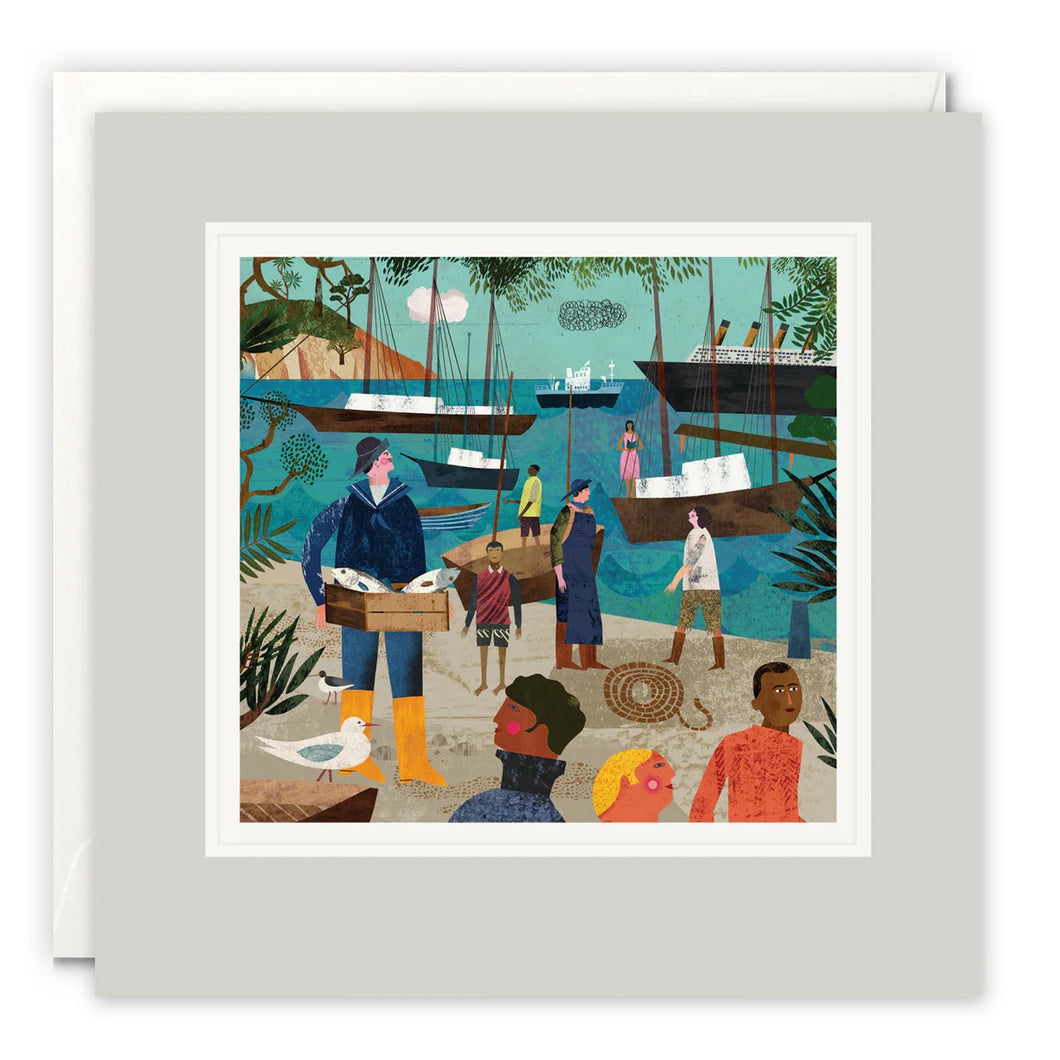At the Harbour Greetings Card